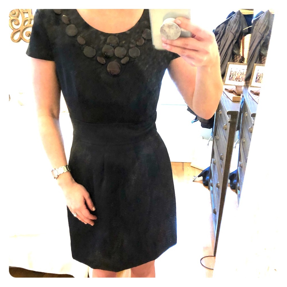 Black Tibi satin mini dress sz 2